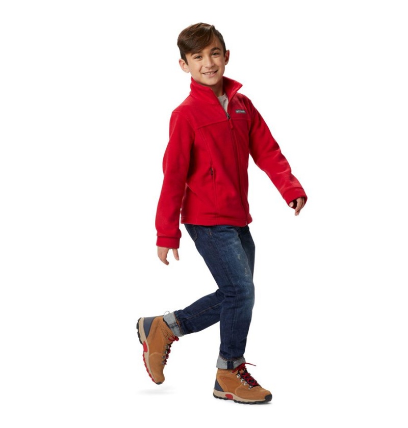 Red Columbia Steens Mountain II Fleece Kids' Jacket | 42798OYDG