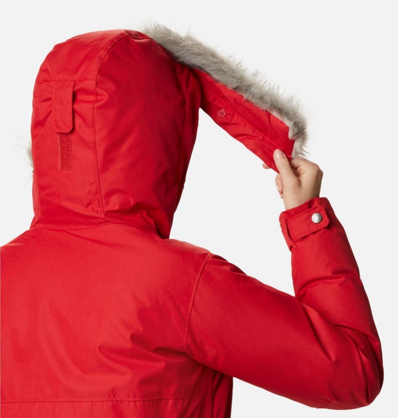 Red Columbia Suttle Mountain Long Insulated Women's Coats | 96415KUFE