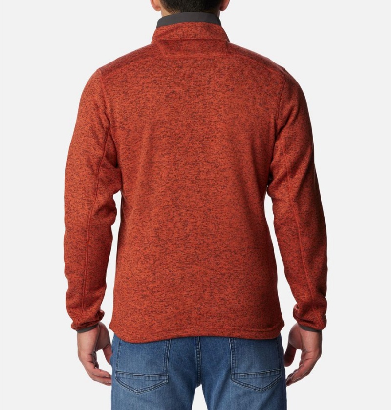 Red Columbia Sweater Weather Fleece Half Zip Men's Pullover | 43075ATFN