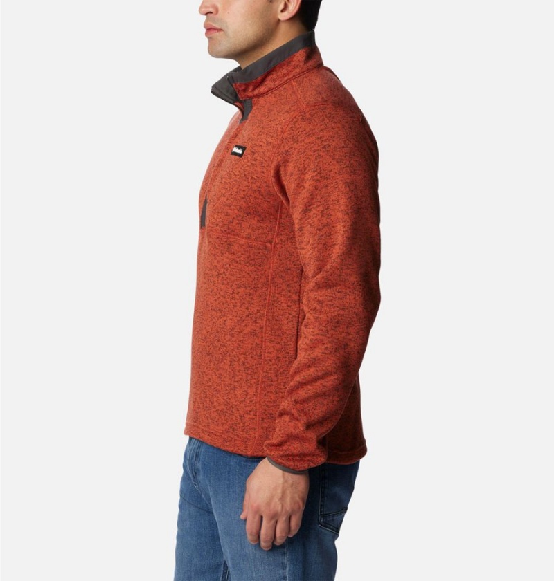 Red Columbia Sweater Weather Fleece Half Zip Men's Pullover | 43075ATFN