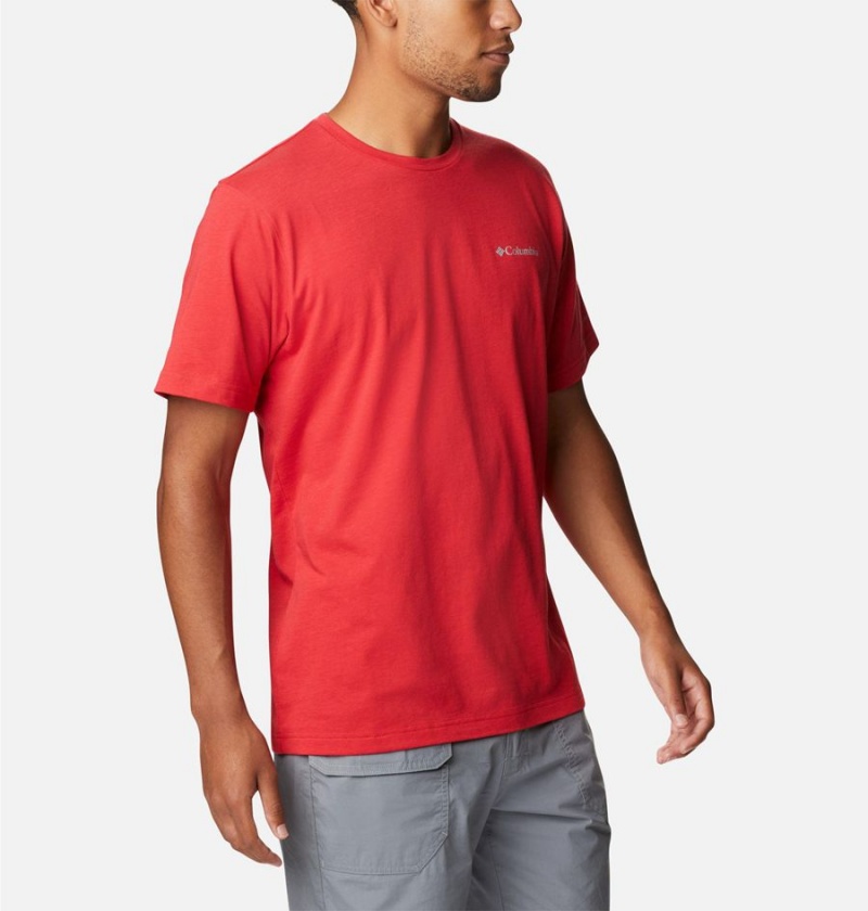 Red Columbia Thistletown Hills Short Sleeve Men's T-Shirt | 29615FZJN