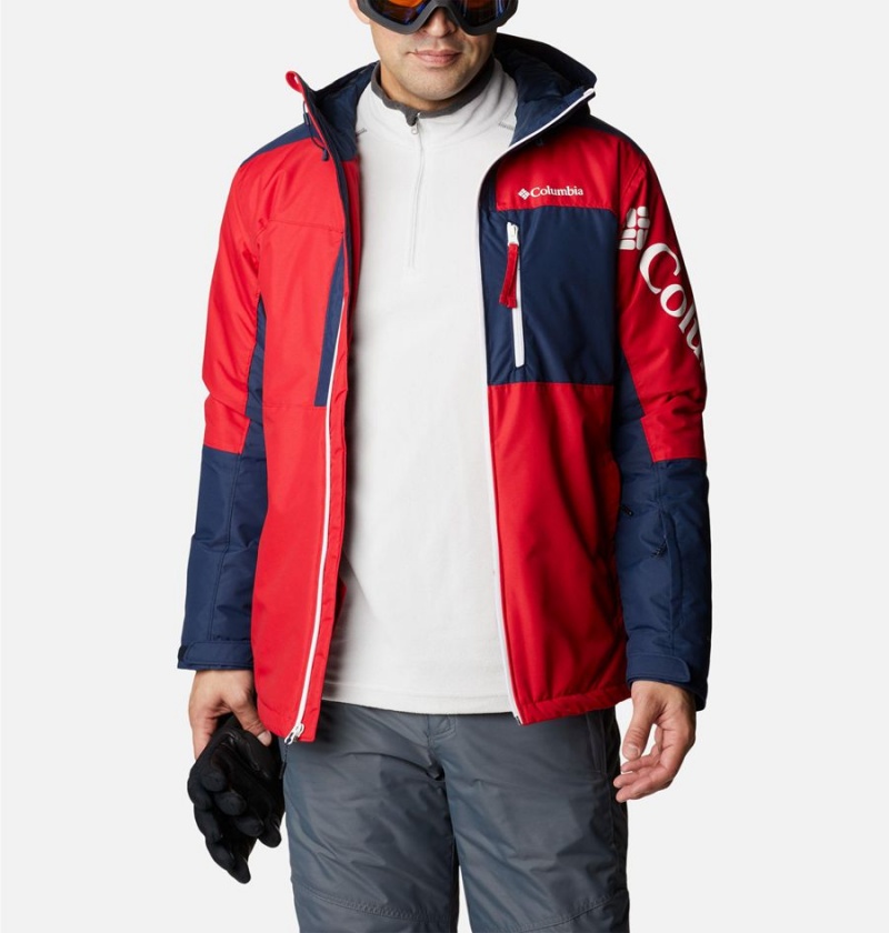 Red Columbia Timberturner II Men's Ski Jacket | 43950QMJY