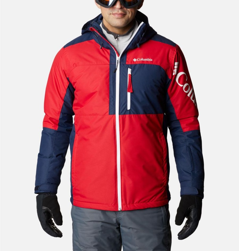 Red Columbia Timberturner II Men\'s Ski Jacket | 43950QMJY