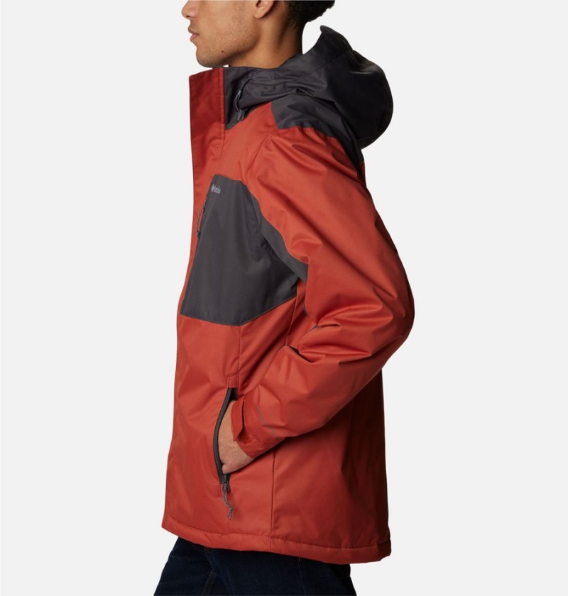 Red Columbia Tipton Peak II Insulated Men's Rain Jacket | 24015VJQT