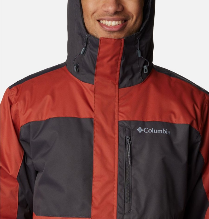 Red Columbia Tipton Peak II Insulated Men's Rain Jacket | 24015VJQT