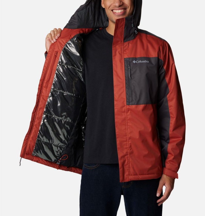 Red Columbia Tipton Peak II Insulated Men's Rain Jacket | 24015VJQT