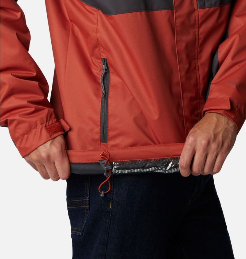 Red Columbia Tipton Peak II Insulated Men's Rain Jacket | 24015VJQT