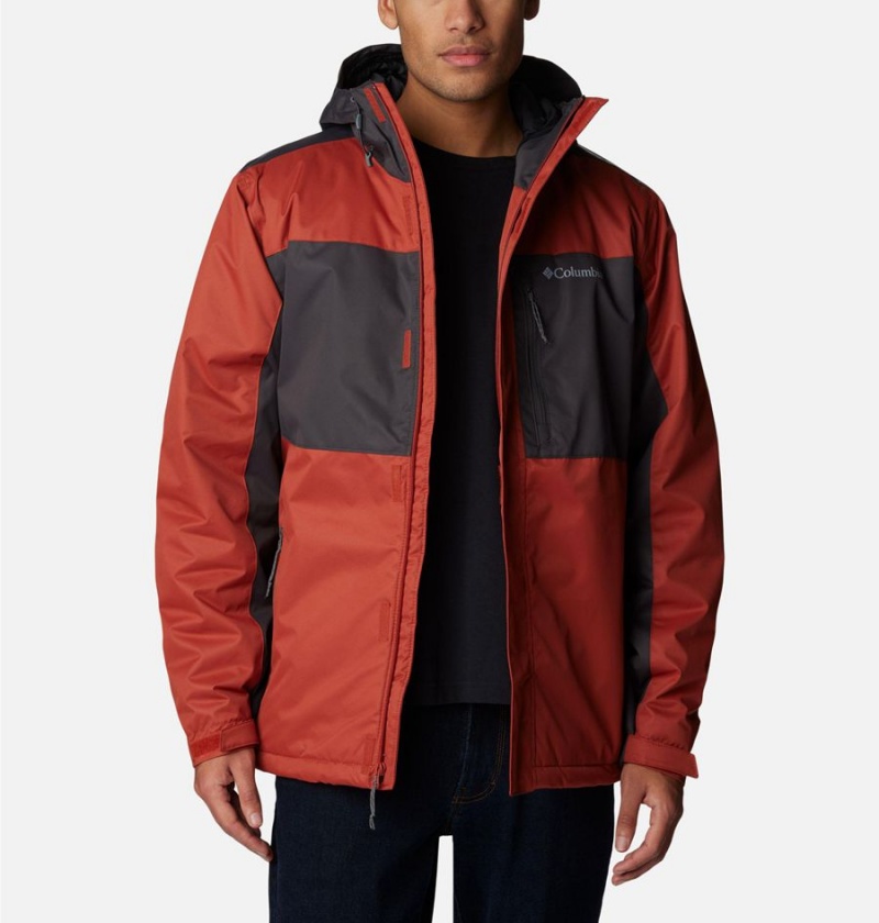 Red Columbia Tipton Peak II Insulated Men's Rain Jacket | 24015VJQT