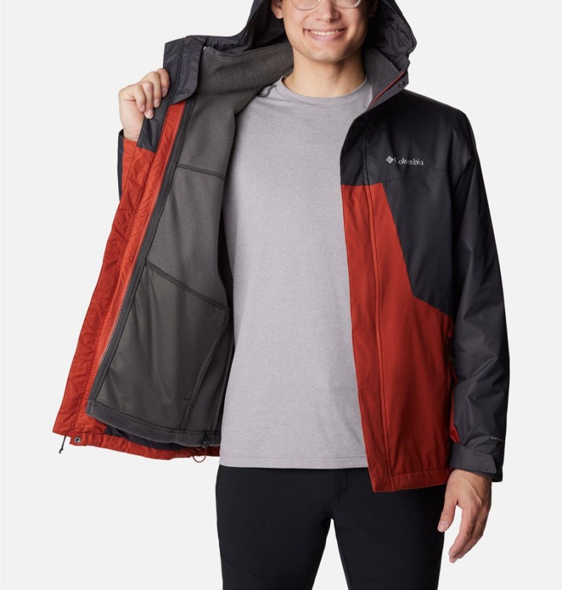 Red Columbia Tunnel Falls Interchange Men's 3 In 1 Jackets | 96158NIJH