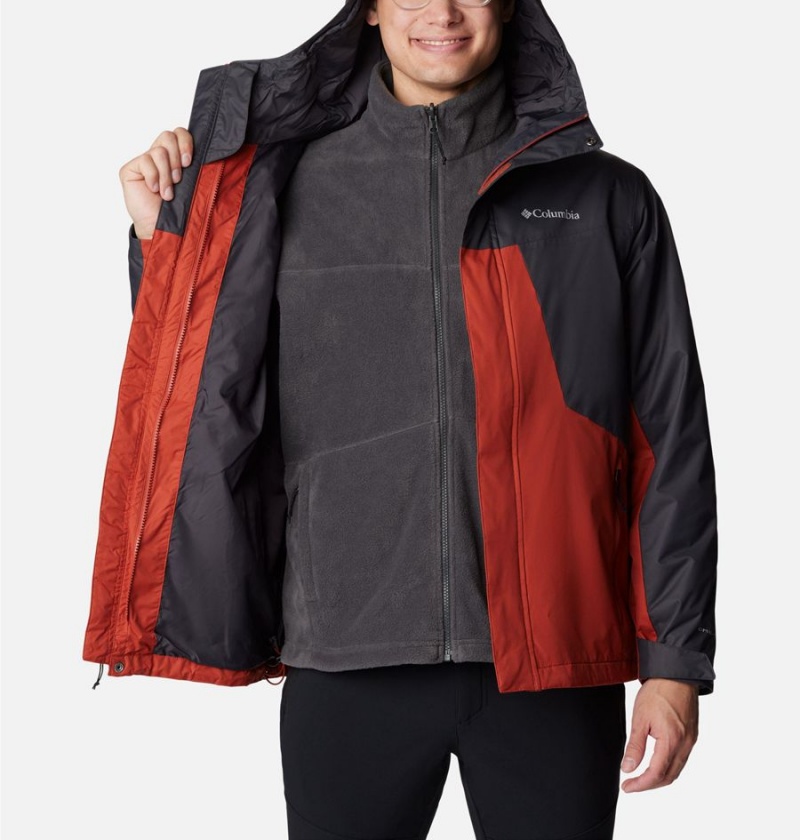 Red Columbia Tunnel Falls Interchange Men's 3 In 1 Jackets | 96158NIJH