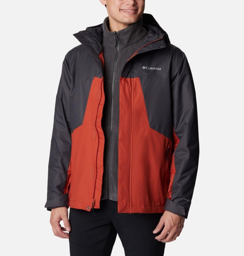 Red Columbia Tunnel Falls Interchange Men's 3 In 1 Jackets | 96158NIJH