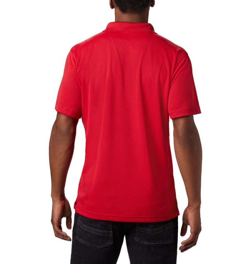 Red Columbia Utilizer Men's Polo Shirt | 24310GUHL