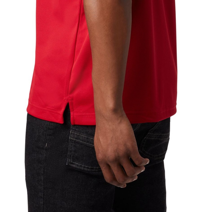 Red Columbia Utilizer Men's Polo Shirt | 24310GUHL