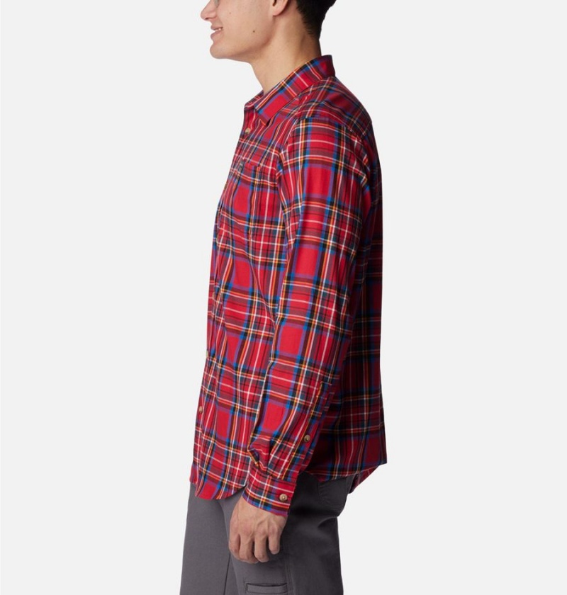 Red Columbia Vapor Ridge III Long Sleeve Men's Shirt | 49072YRZS