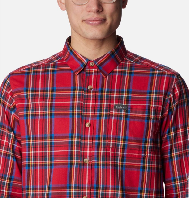 Red Columbia Vapor Ridge III Long Sleeve Men's Shirt | 49072YRZS