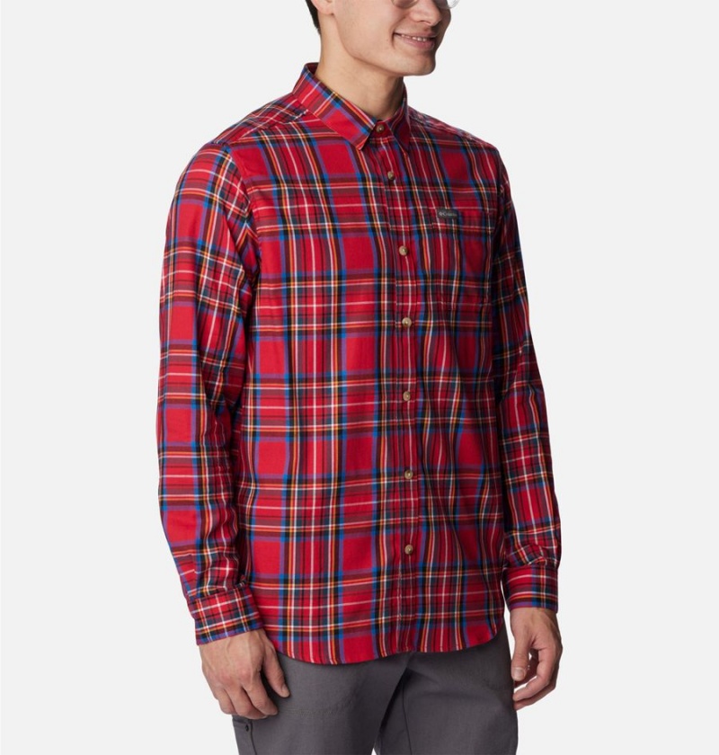 Red Columbia Vapor Ridge III Long Sleeve Men's Shirt | 49072YRZS