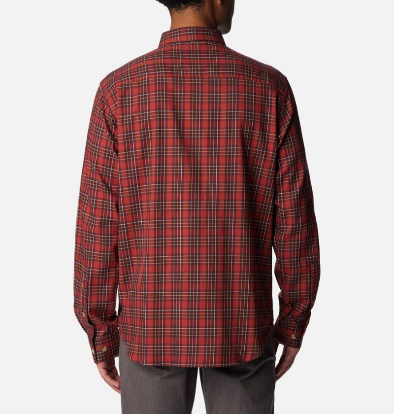 Red Columbia Vapor Ridge III Long Sleeve Men's Shirt | 89247ZSNI