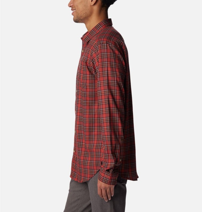 Red Columbia Vapor Ridge III Long Sleeve Men's Shirt | 89247ZSNI