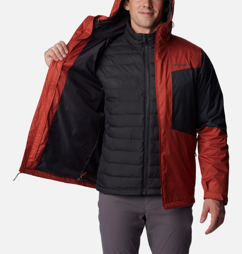 Red Columbia Wallowa Park Interchange Men's 3 In 1 Jackets | 47628QIRC