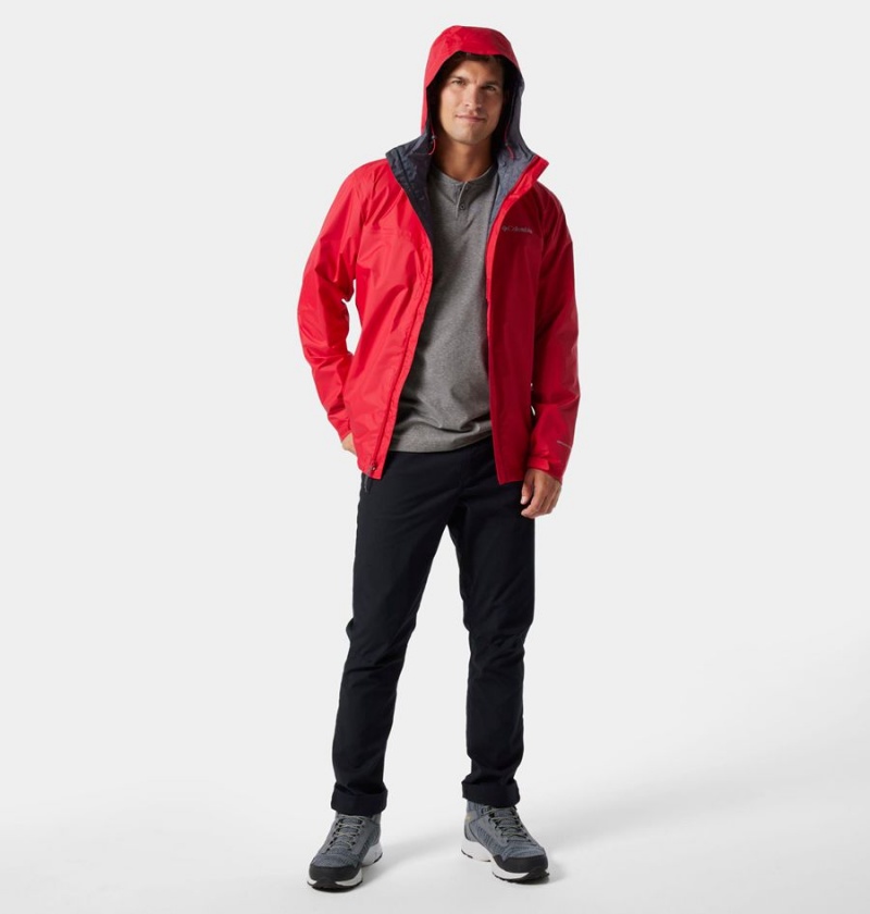 Red Columbia Watertight II Men's Rain Jacket | 17426FBTR