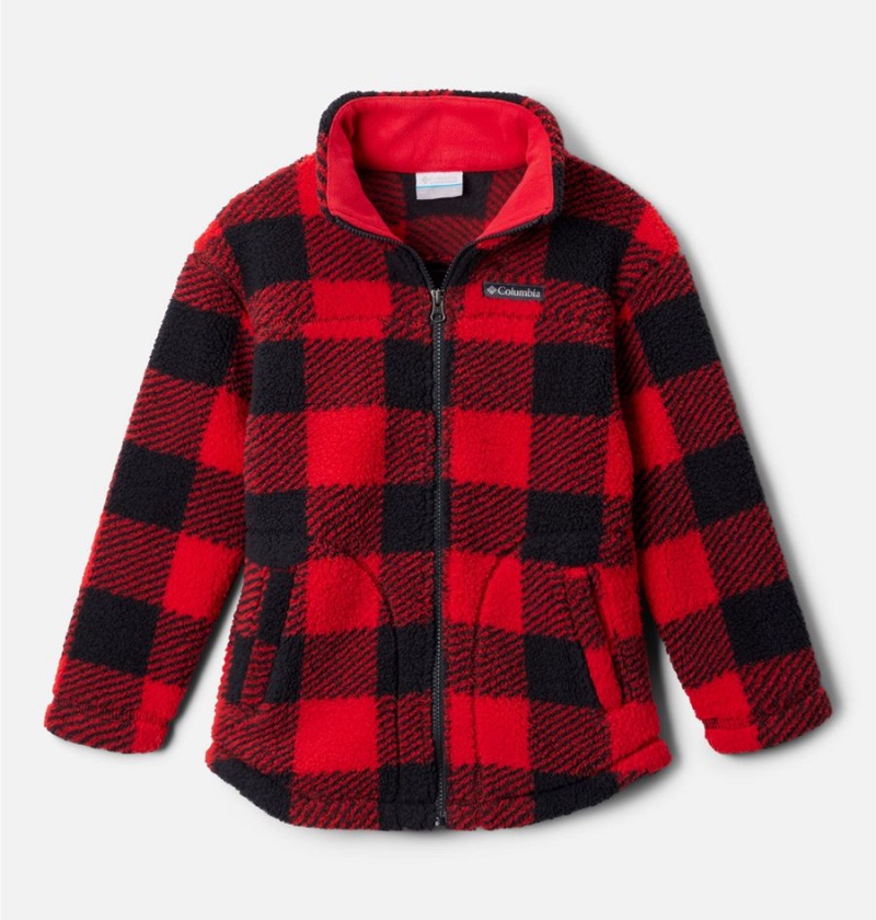 Red Columbia West Bend Full Zip Fleece Kids\' Jacket | 13460IKXB