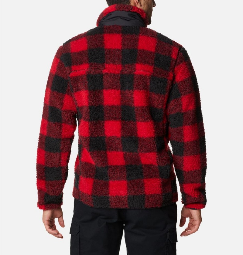 Red Columbia Winter Pass Printed Men's Fleece Jacket | 56472GEYC