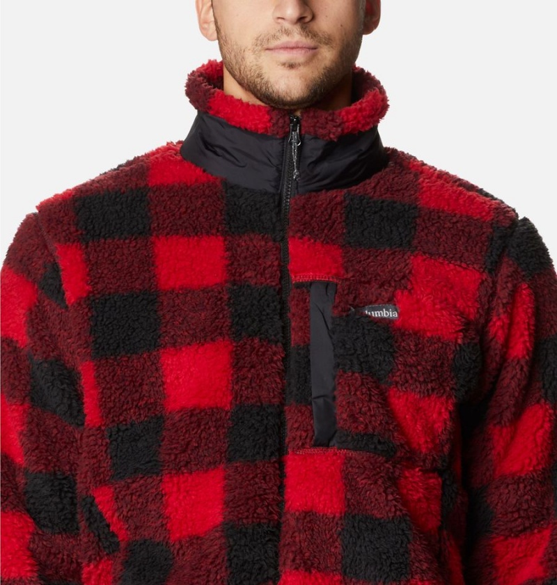 Red Columbia Winter Pass Printed Men's Fleece Jacket | 56472GEYC