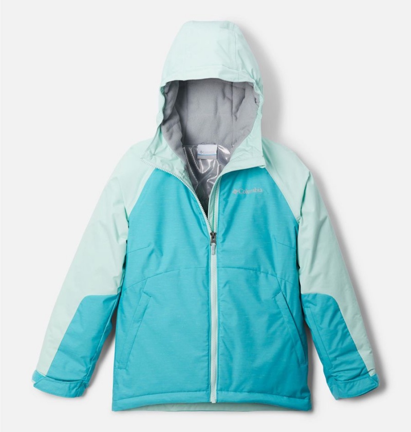 Turquoise Columbia Alpine Action II Kids\' Jacket | 43657ZEBL