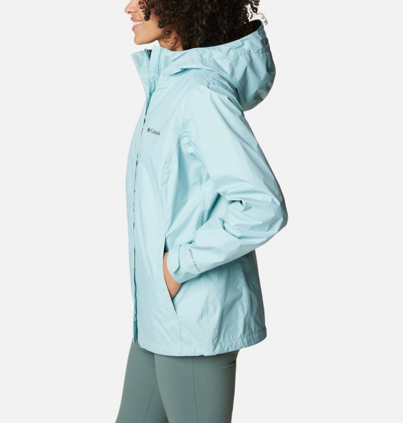 Turquoise Columbia Arcadia II Women's Rain Jacket | 82359EMTC