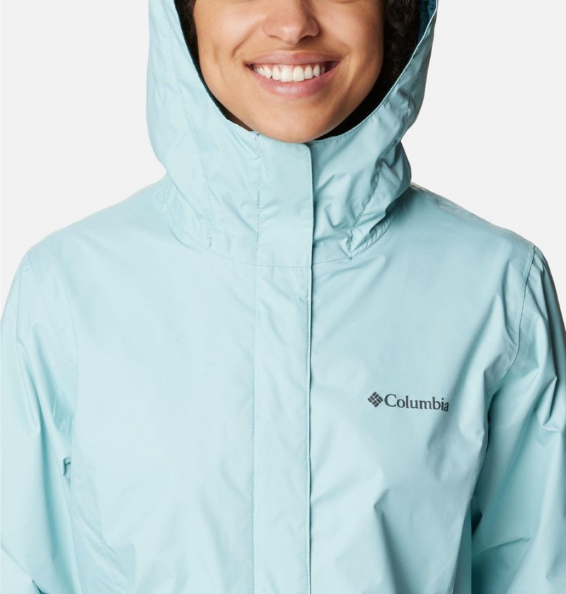 Turquoise Columbia Arcadia II Women's Rain Jacket | 82359EMTC