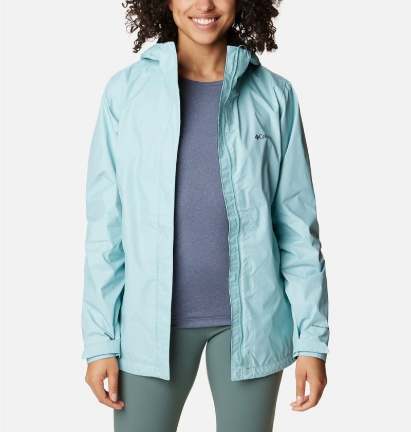 Turquoise Columbia Arcadia II Women's Rain Jacket | 82359EMTC