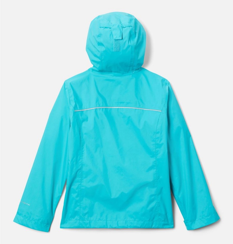 Turquoise Columbia Arcadia Rain Kids' Jacket | 58702MALY