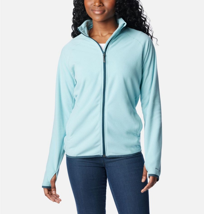 Turquoise Columbia Back Beauty Full Zip Women\'s Fleece Jacket | 72098ZULD