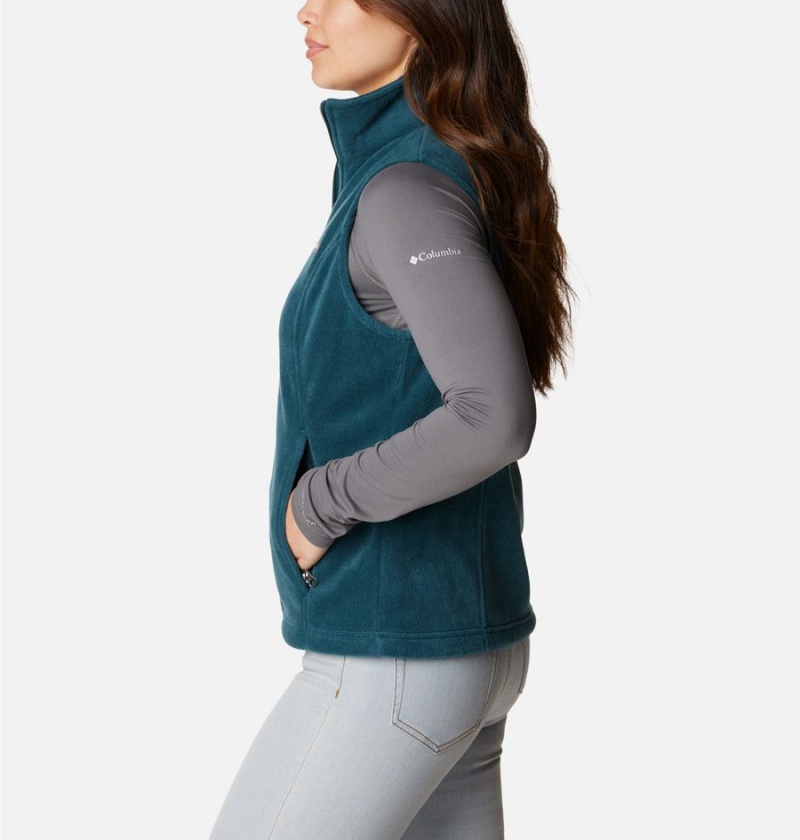 Turquoise Columbia Benton Springs Fleece Women's Vest | 57689KNDV