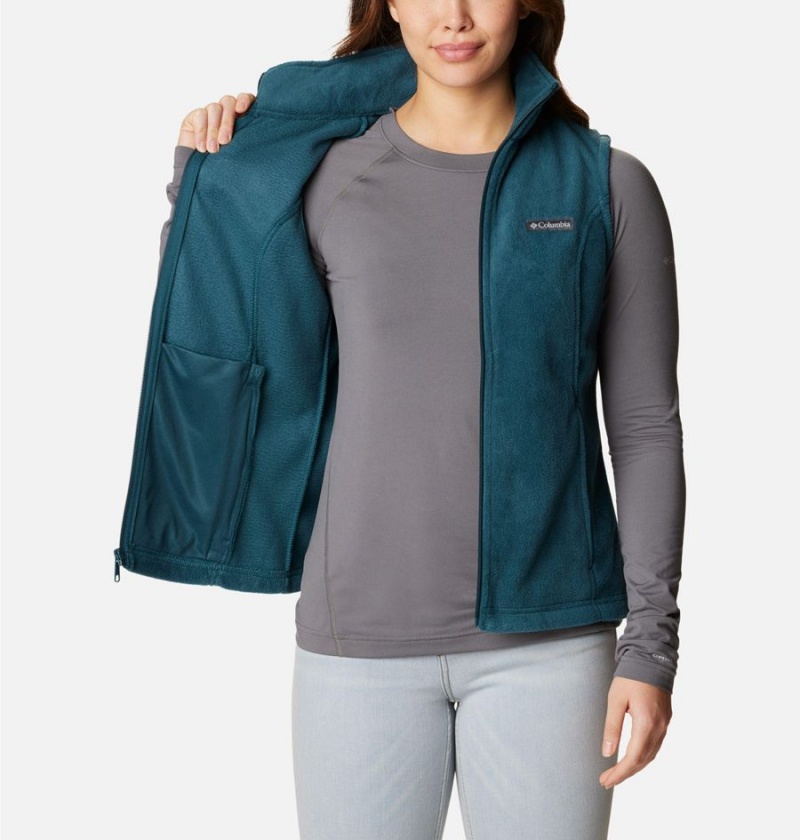 Turquoise Columbia Benton Springs Fleece Women's Vest | 57689KNDV