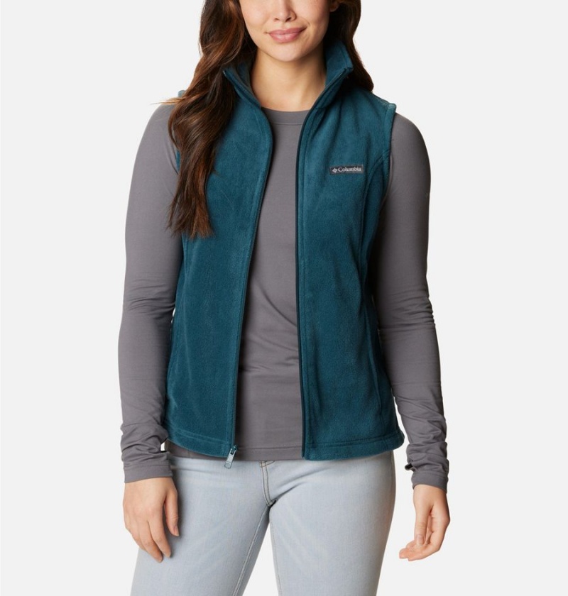 Turquoise Columbia Benton Springs Fleece Women's Vest | 57689KNDV