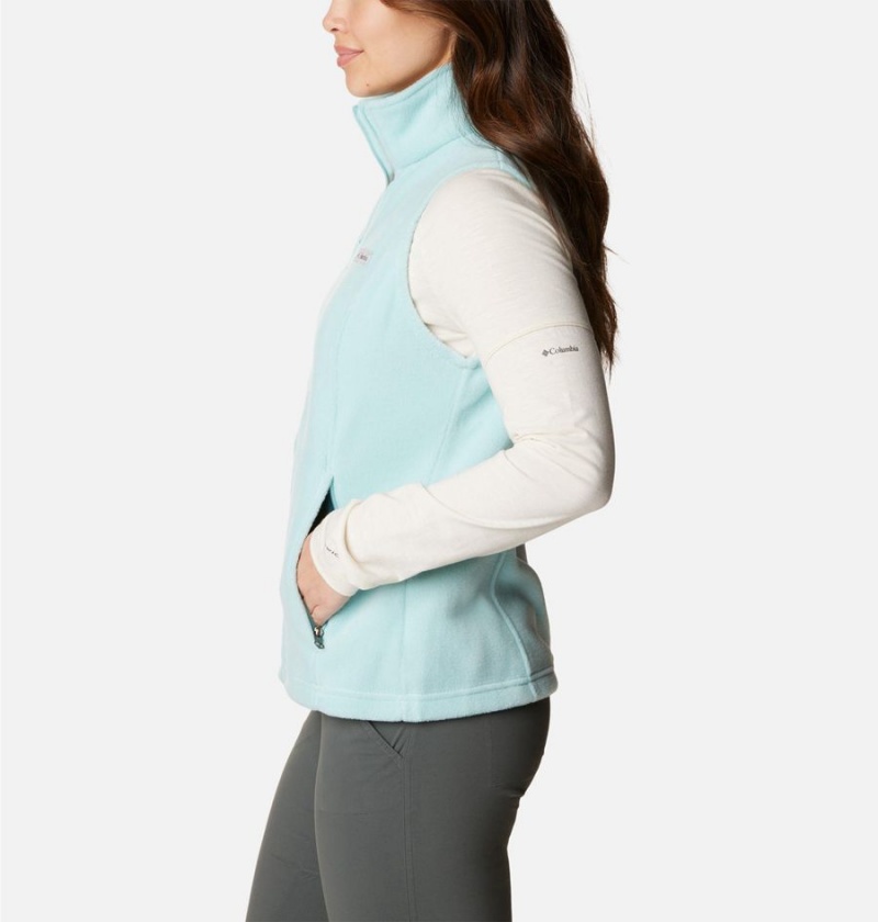 Turquoise Columbia Benton Springs Fleece Women's Vest | 86215EJOA