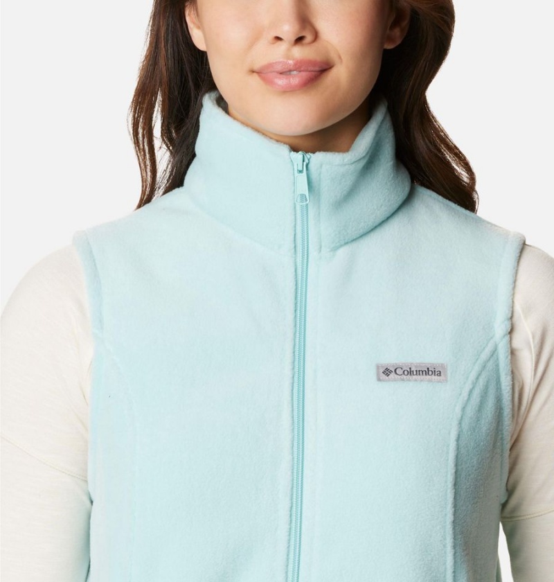 Turquoise Columbia Benton Springs Fleece Women's Vest | 86215EJOA