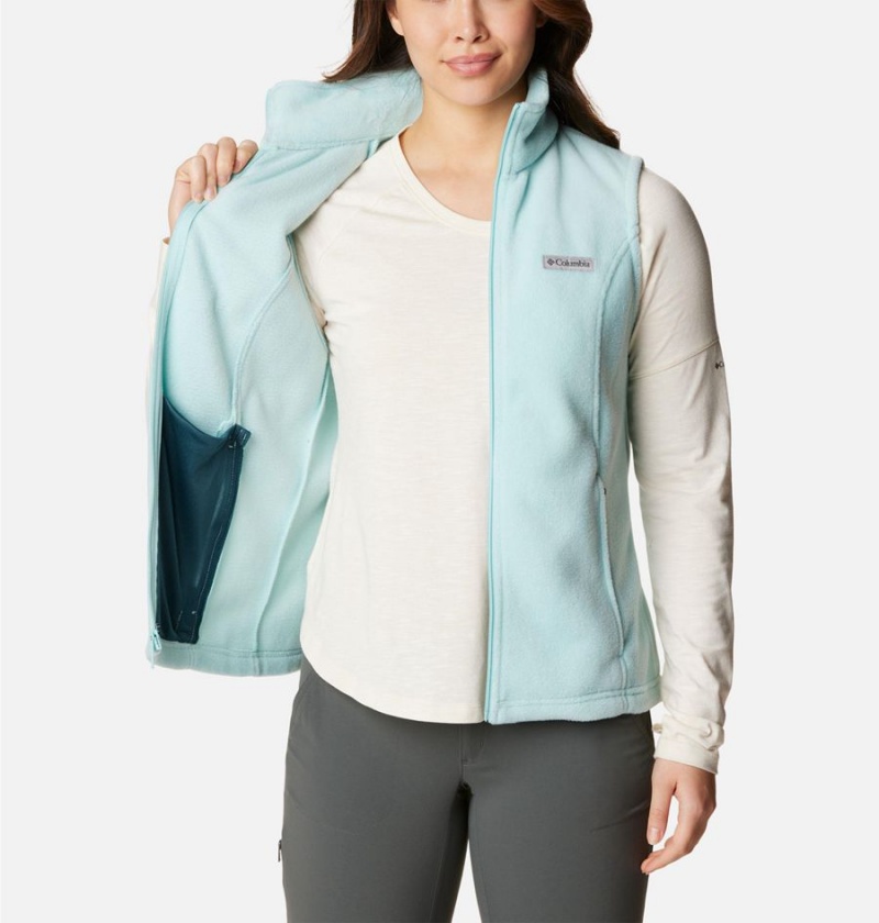 Turquoise Columbia Benton Springs Fleece Women's Vest | 86215EJOA