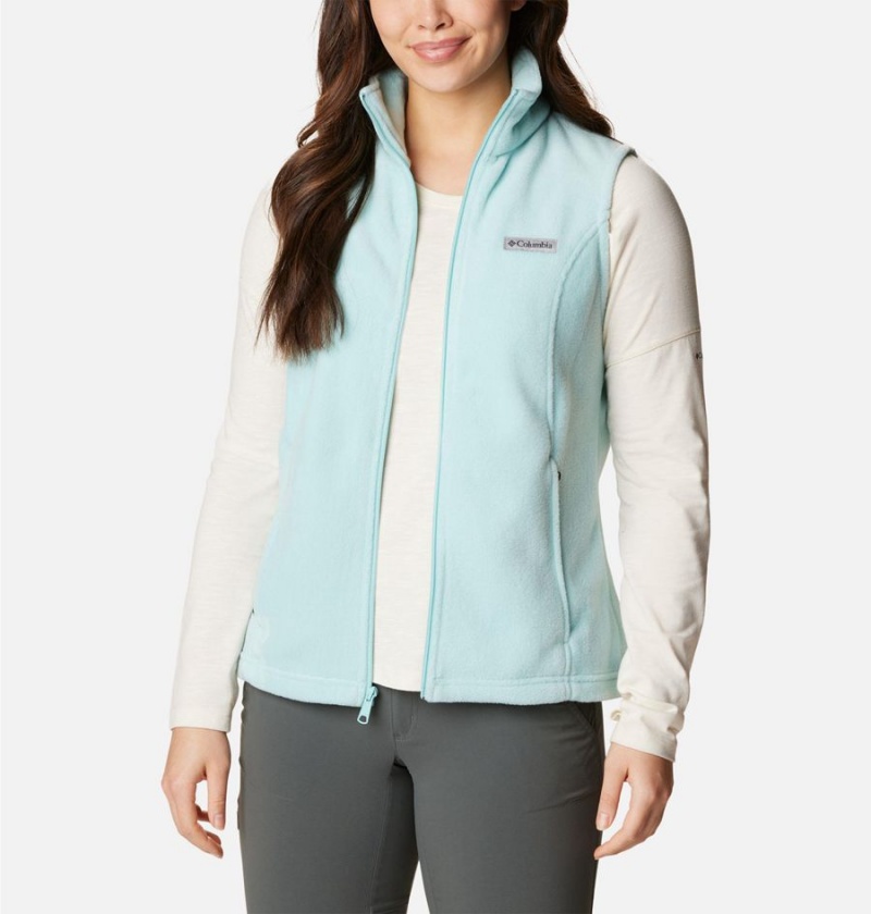 Turquoise Columbia Benton Springs Fleece Women's Vest | 86215EJOA