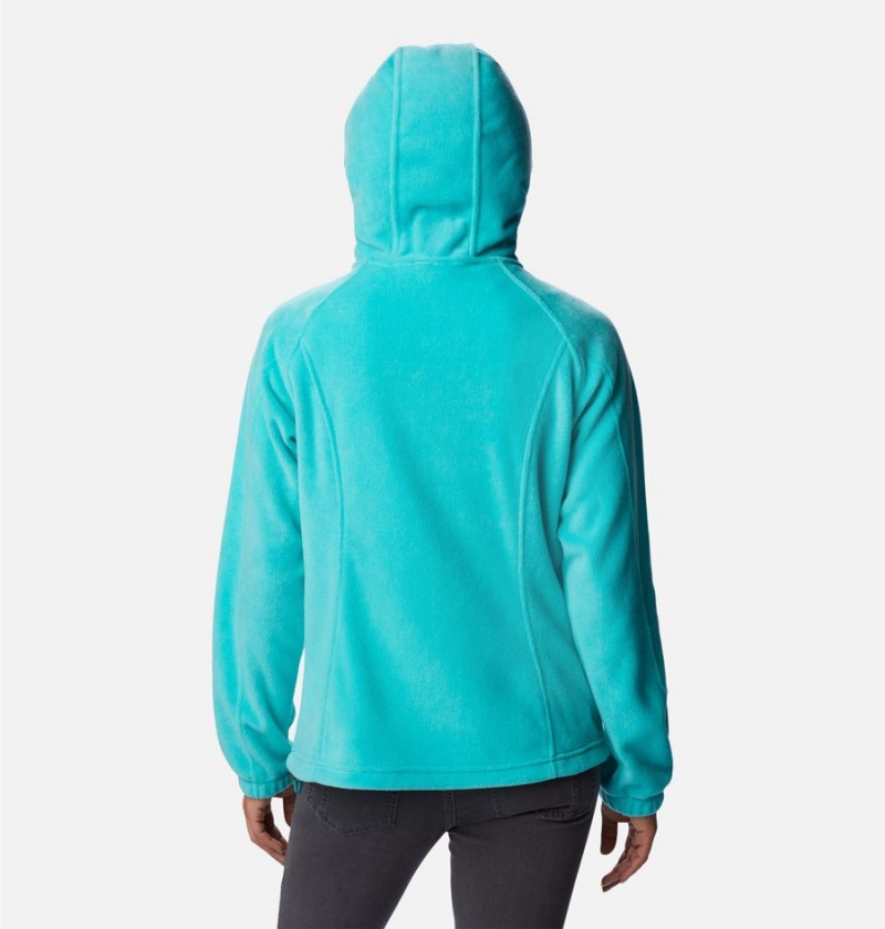 Turquoise Columbia Benton Springs Full Zip Hoodie Women's Fleece Jacket | 08756DZMF