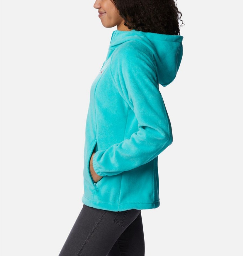 Turquoise Columbia Benton Springs Full Zip Hoodie Women's Fleece Jacket | 08756DZMF