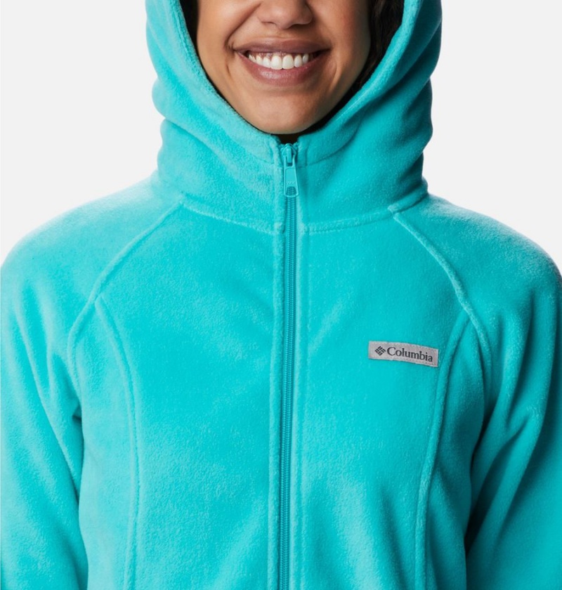 Turquoise Columbia Benton Springs Full Zip Hoodie Women's Fleece Jacket | 08756DZMF