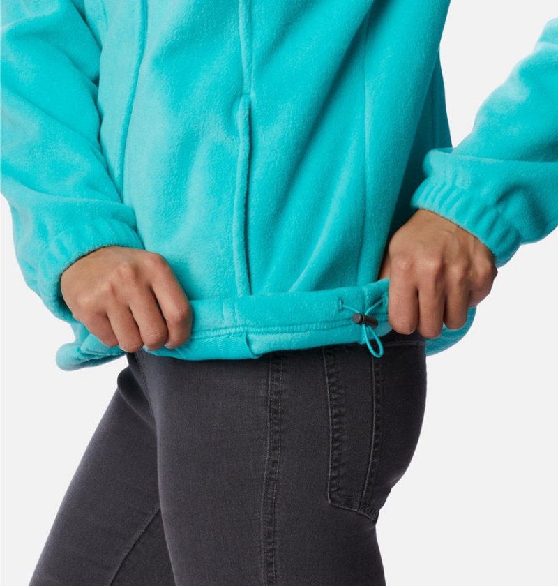 Turquoise Columbia Benton Springs Full Zip Hoodie Women's Fleece Jacket | 08756DZMF