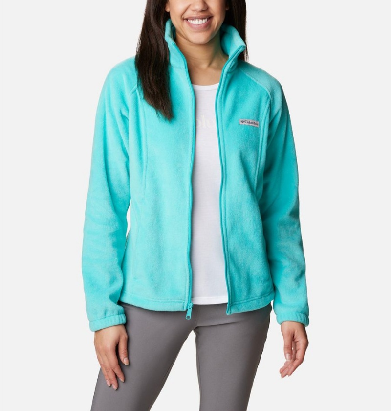 Turquoise Columbia Benton Springs Full Zip Women's Fleece Jacket | 89275HRBN