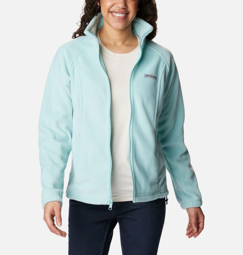 Turquoise Columbia Benton Springs Full Zip Women's Fleece Jacket | 63019NHWR