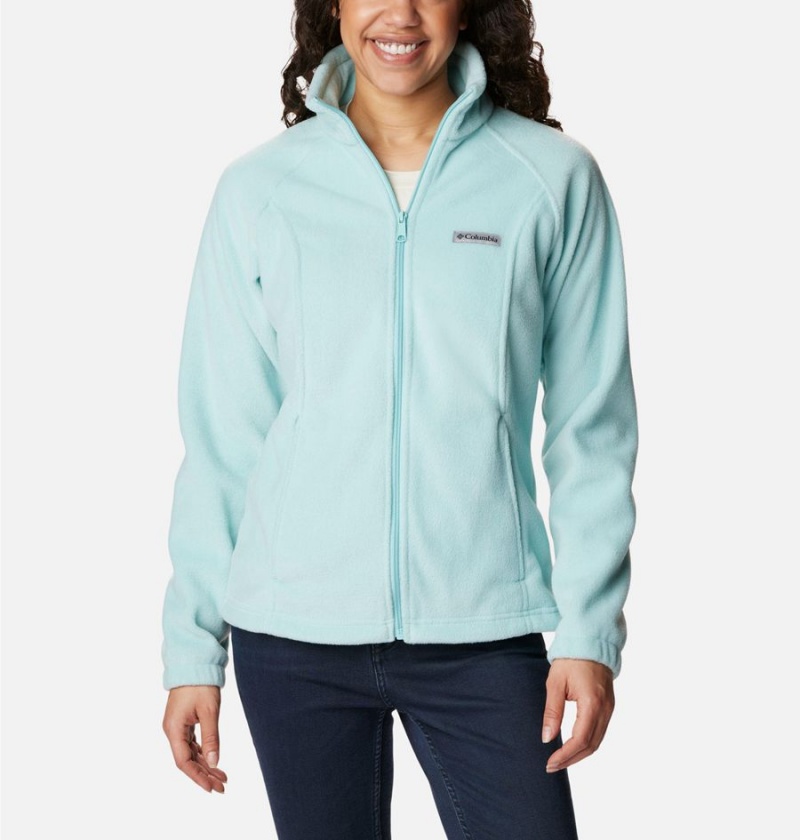 Turquoise Columbia Benton Springs Full Zip Women\'s Fleece Jacket | 63019NHWR