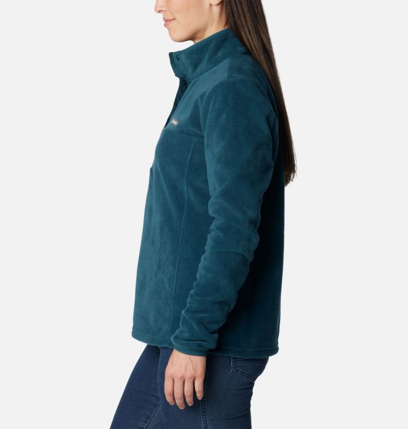 Turquoise Columbia Benton Springs Half Snap Fleece Women's Pullover | 86912DXTR