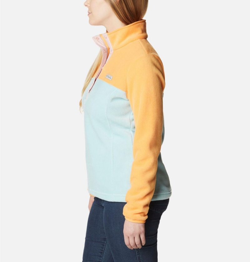 Turquoise Columbia Benton Springs Half Snap Fleece Women's Pullover | 36920FSHY