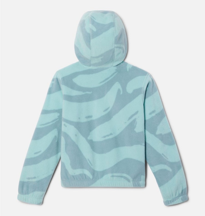 Turquoise Columbia Benton Springs Half Zip Fleece Pullover Kids' Hoodie | 83910KIWC